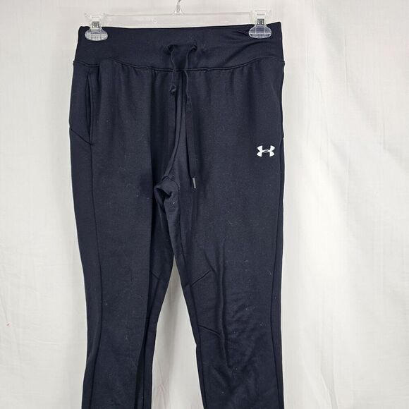 Under Armour Women's Size Medium Qualifier Fleece Jogger Black Sweat Pants - Picture 2 of 5